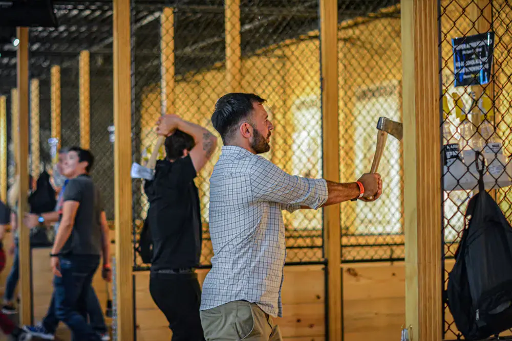 Axe Throwing at The Yard Corktown