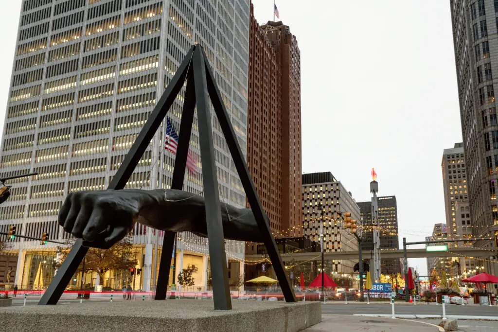 Joe Louis Fist Downtown Detroit