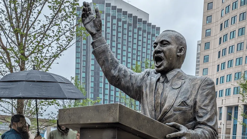 Dr. King Statue at the Transcending Monument