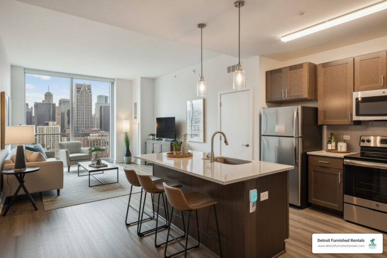 utilities included apartments modern Detroit interior