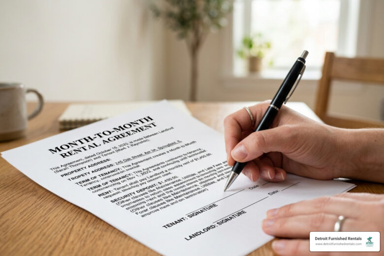 rent a room month to month contract