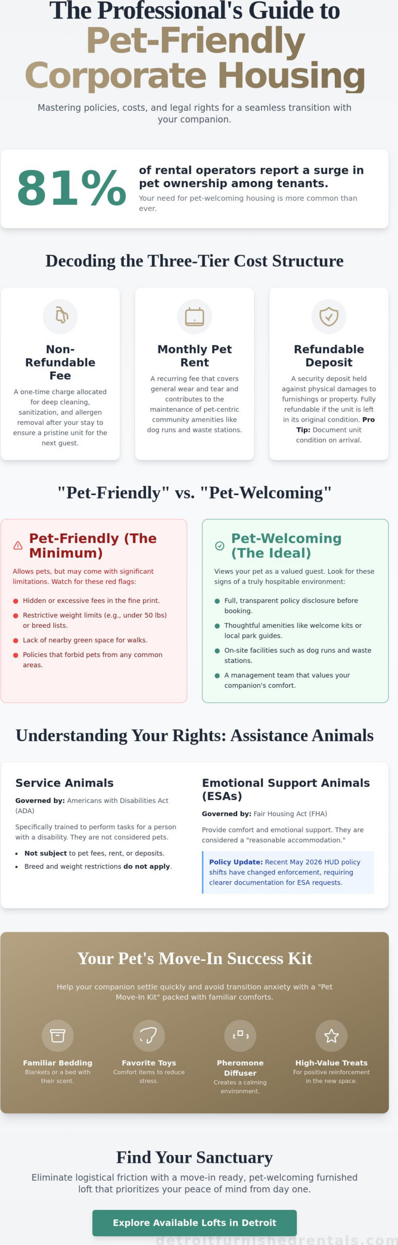 Corporate Housing Pet Policy: The Professional Traveler’s Guide for 2026