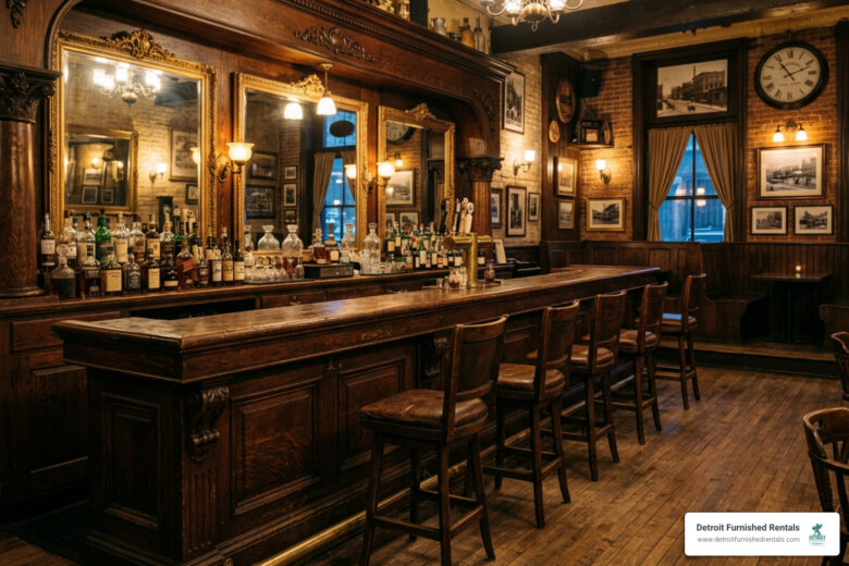 Historic Detroit bars vintage saloon interior