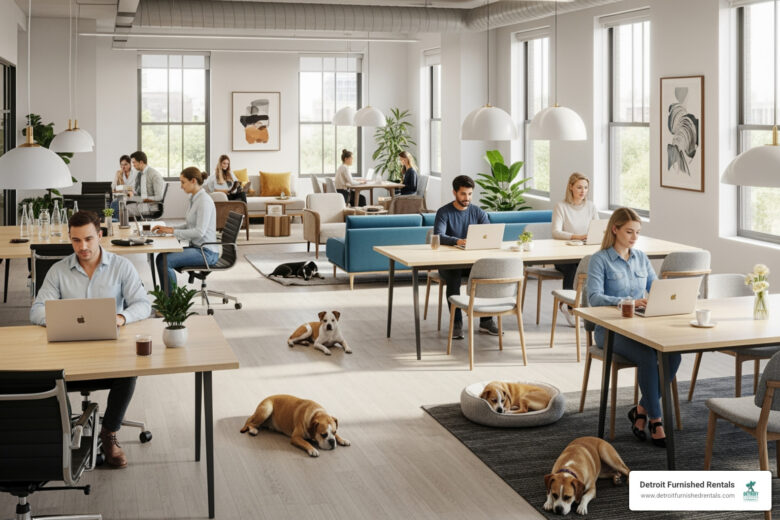 detroit pet friendly workspace rental