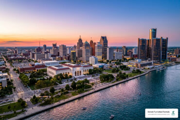 Detroit skyline and cultural district