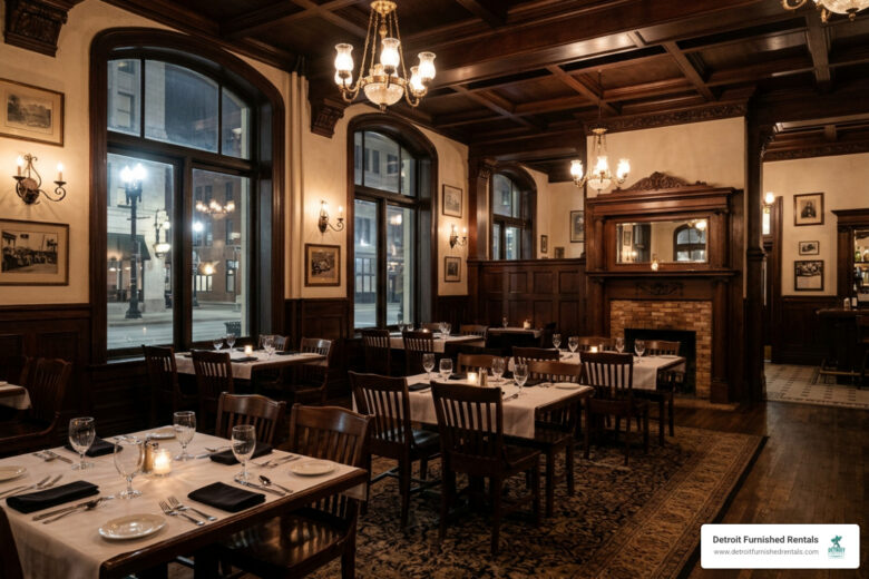 Historic Detroit restaurants interior dining room